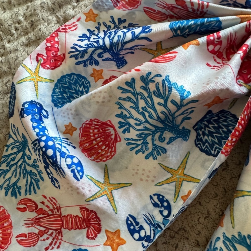 3 PIPER•K  Hair Scrunchies with ribbon”tails”  Set
Ocean theme/patriotic colors! - Picture 6 of 7